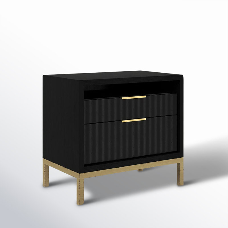 AllModern Elyza Mahogany Nightstand & Reviews | AllModern